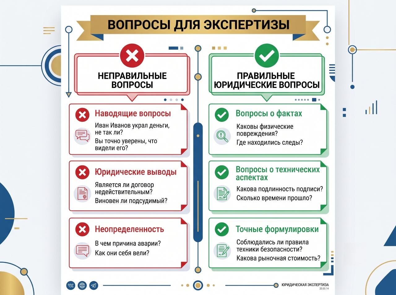 Инфографика: как правильно ставить вопросы судебному эксперту-фоноскописту.